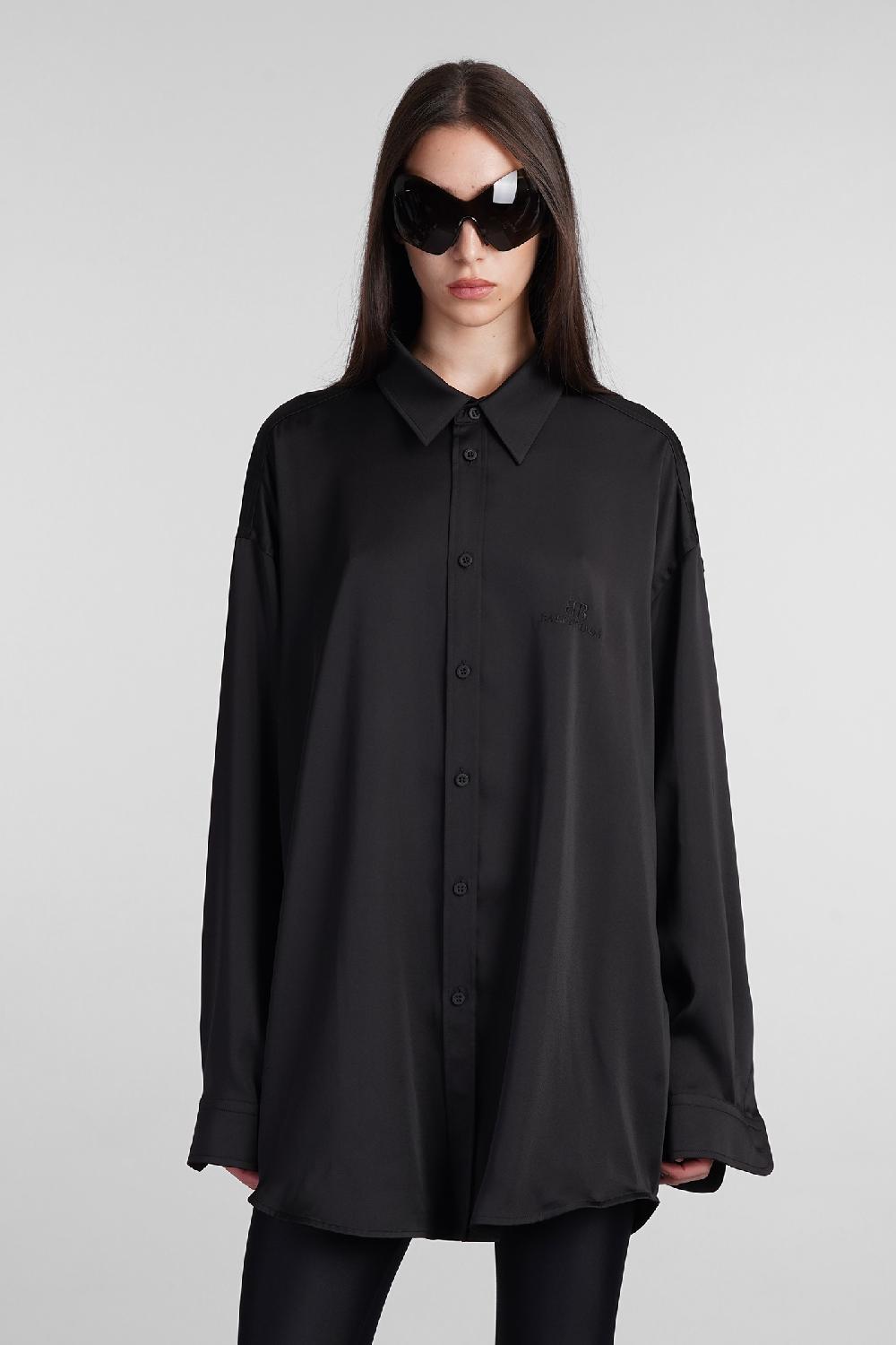 Deliberti Balenciaga Camicia in poliestere nero cod. 407592 - Deliberti The Luxury Shopping