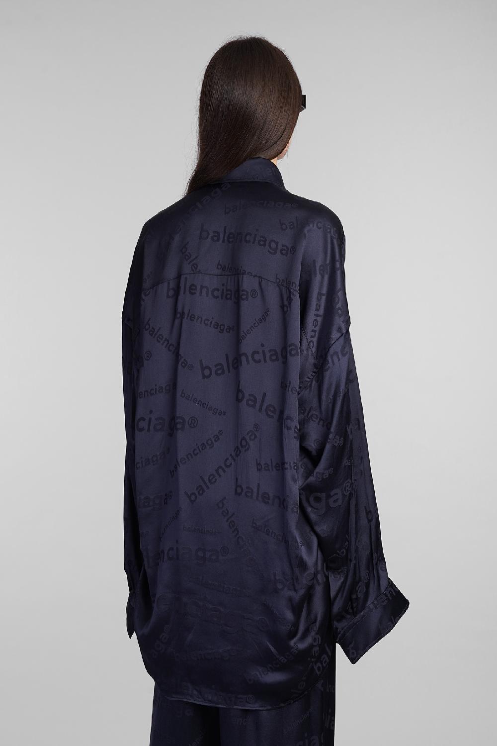 Deliberti Balenciaga Camicia In Seta Blu Cod. 409786 - Deliberti The Luxury Shopping