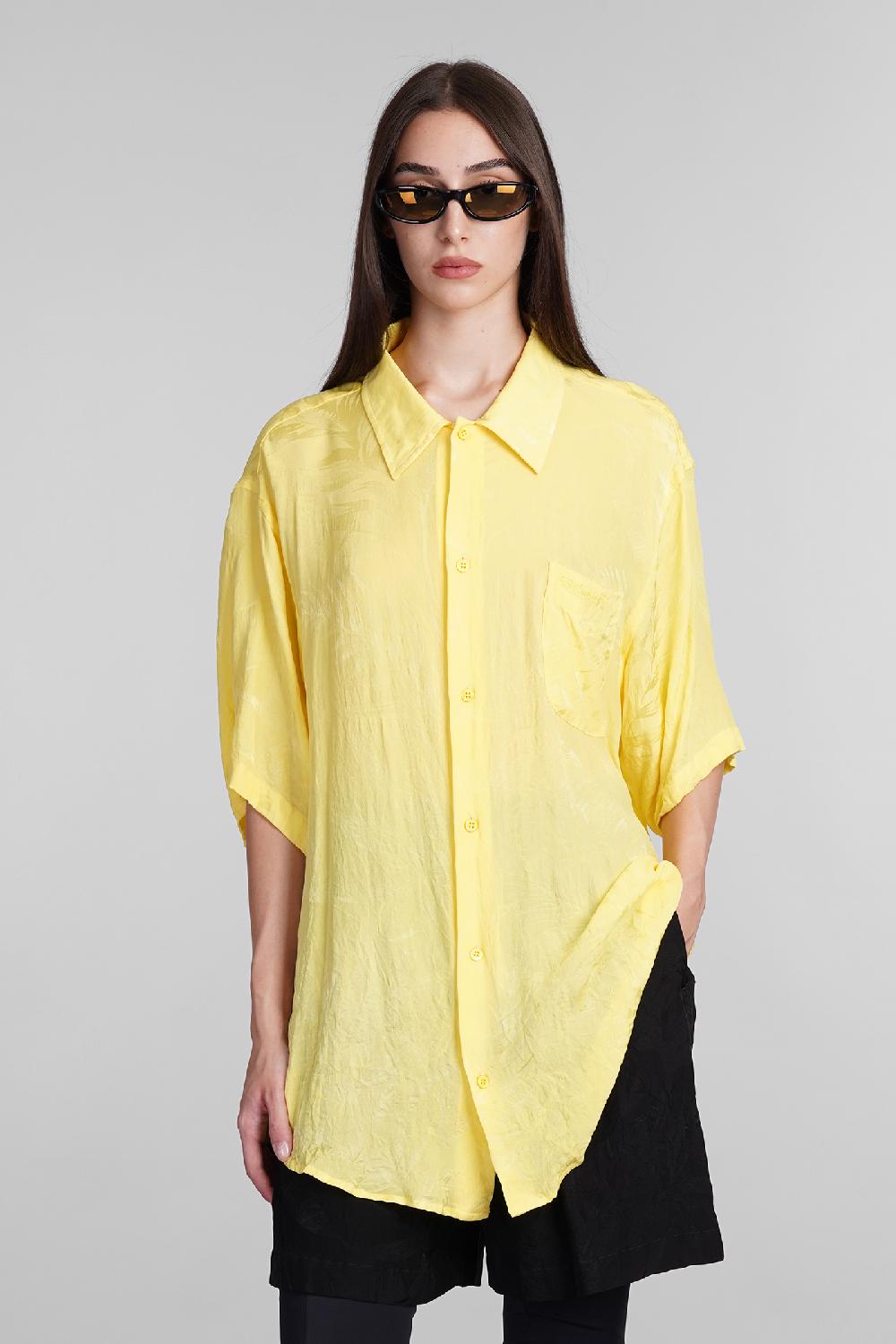 Deliberti Balenciaga Camicia in seta gialla cod. 406045 - Deliberti The Luxury Shopping