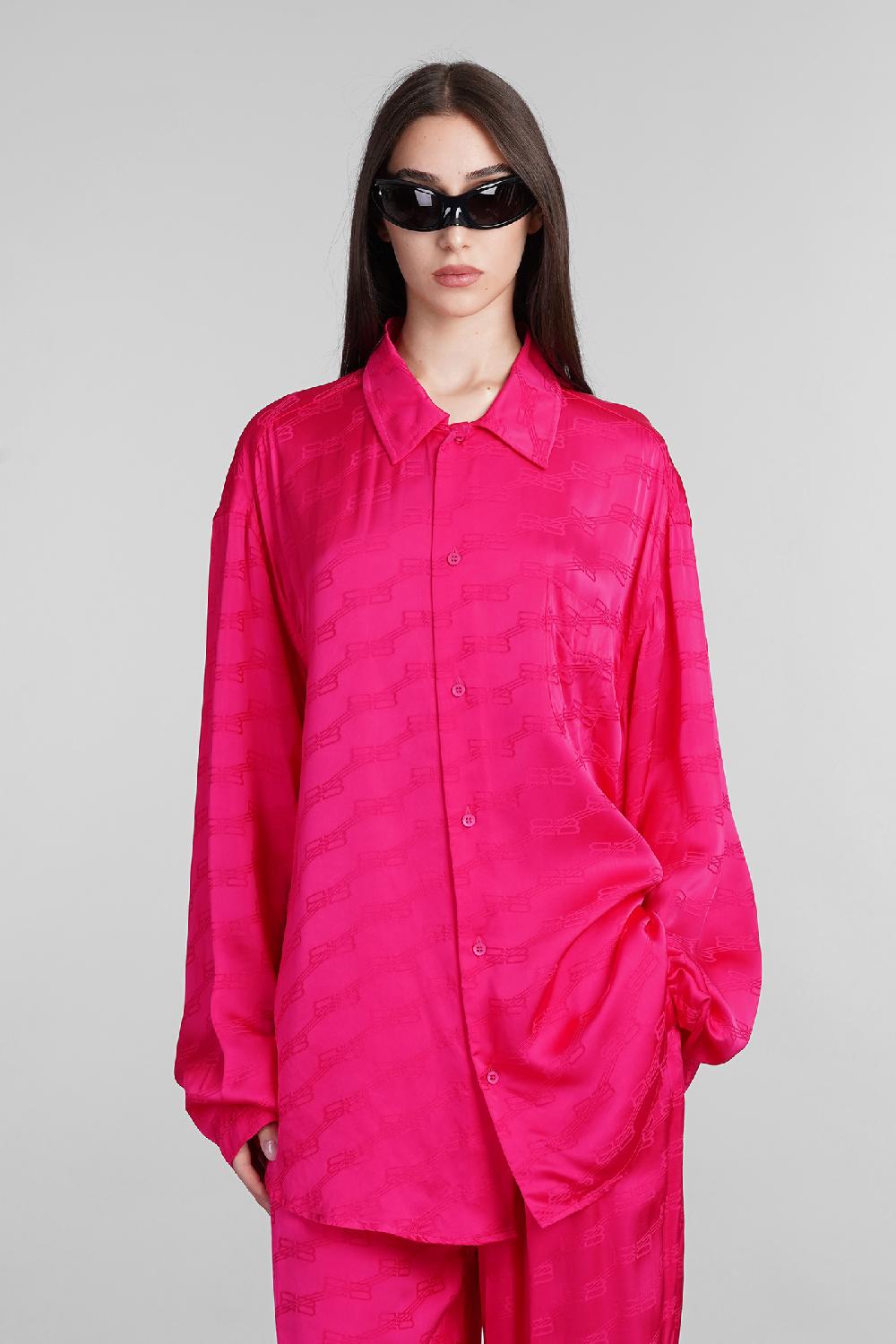 Deliberti Balenciaga Camicia in viscosa fucsia cod. 405810 - Deliberti The Luxury Shopping
