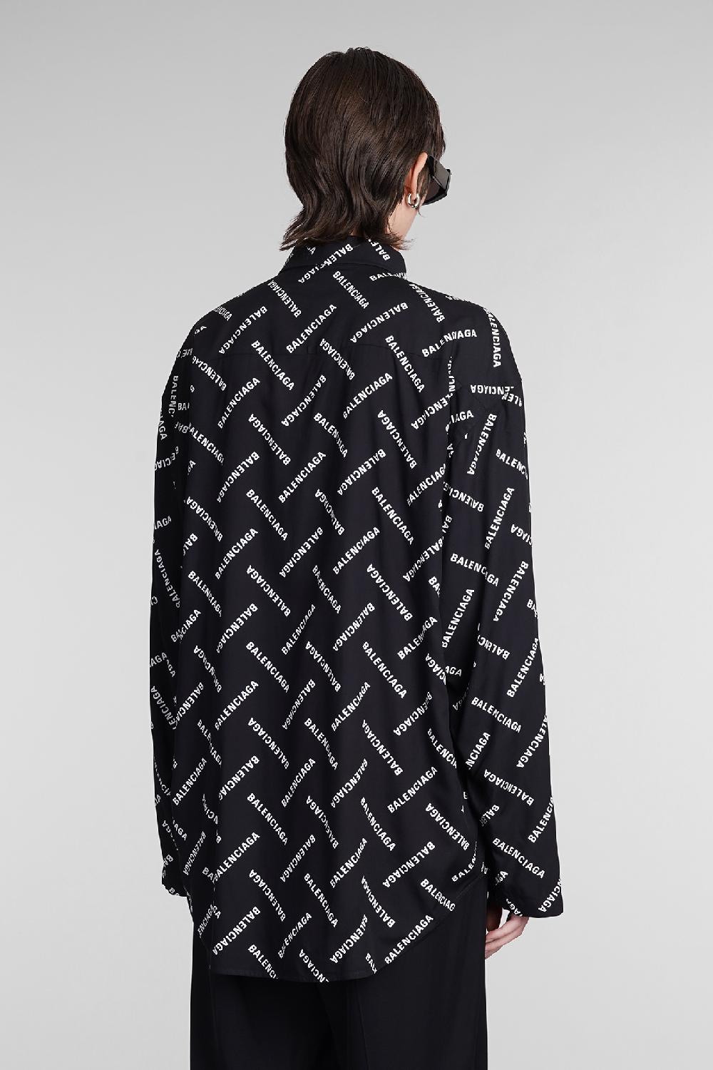 Deliberti Balenciaga Camicia In Viscosa Nera Cod. 393396 - Deliberti The Luxury Shopping