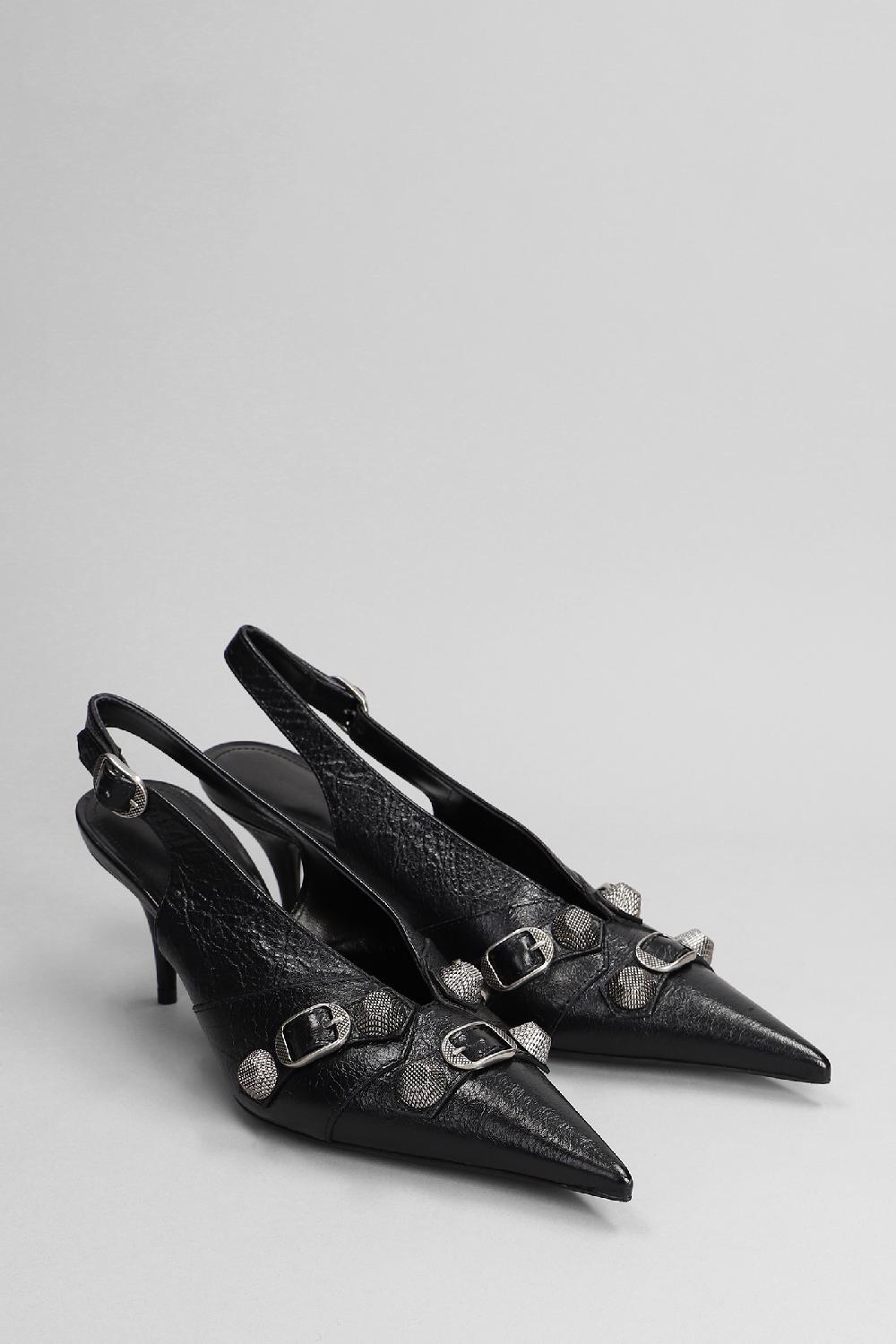 Deliberti Balenciaga Decollete Cagole Sling M70 In Pelle Nera Cod. 386213 - Deliberti The Luxury Shopping