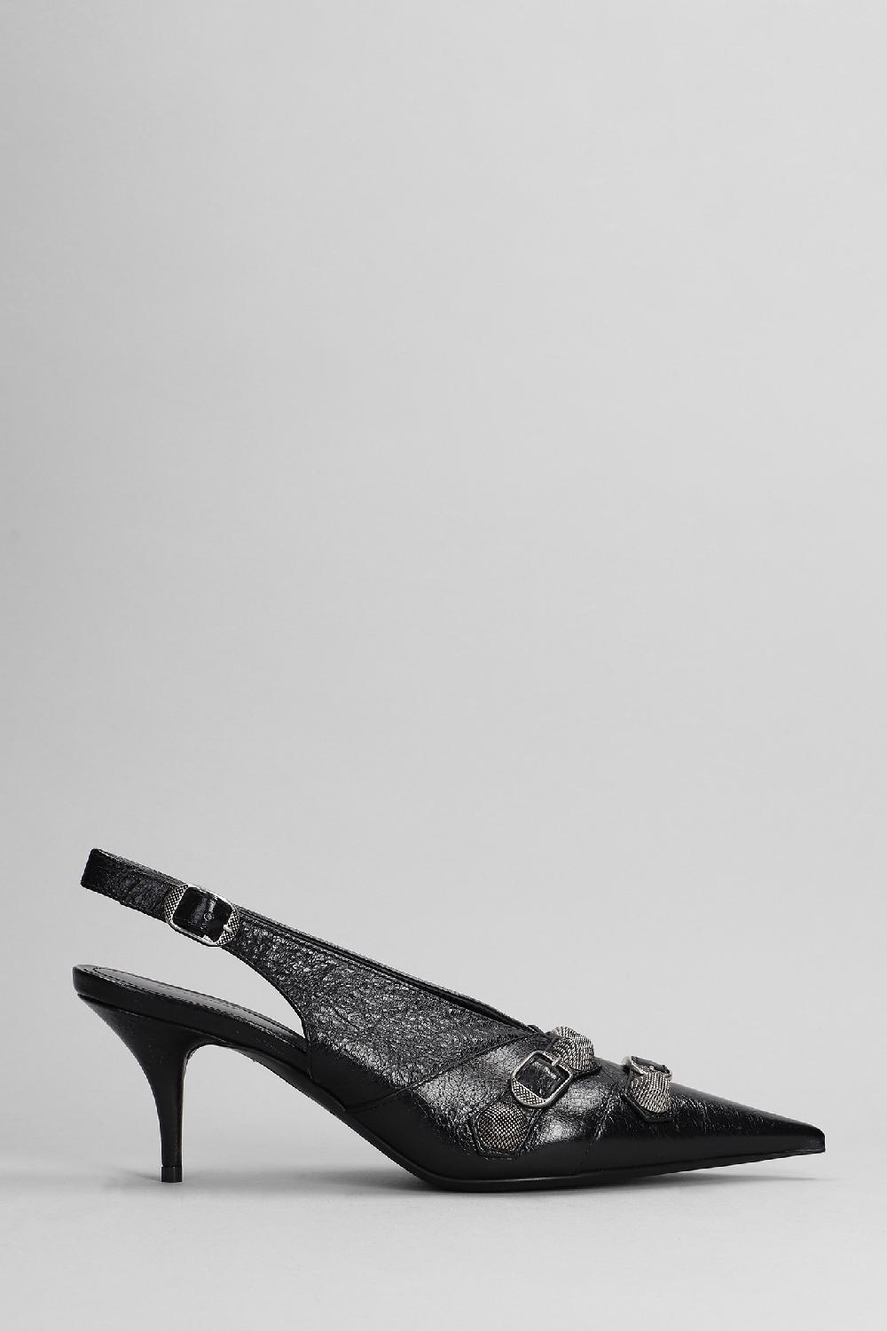 Deliberti Balenciaga Decollete cagole sling m70 in pelle nera cod. 386213 - Deliberti The Luxury Shopping