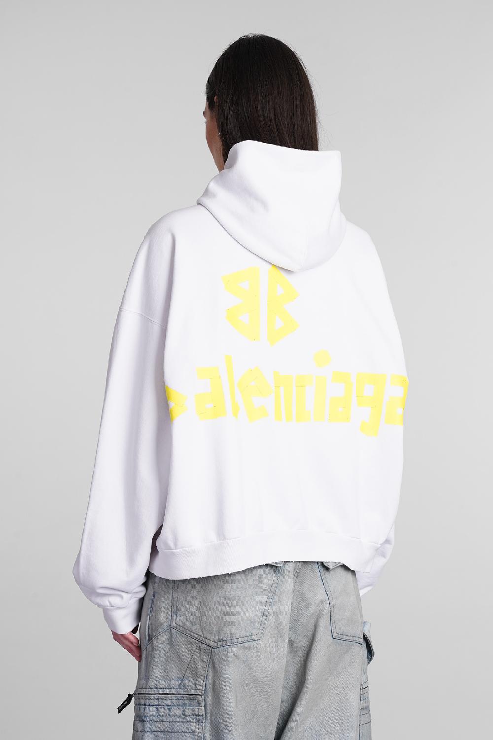 Deliberti Balenciaga Felpa In Cotone Bianco Cod. 394989 - Deliberti The Luxury Shopping