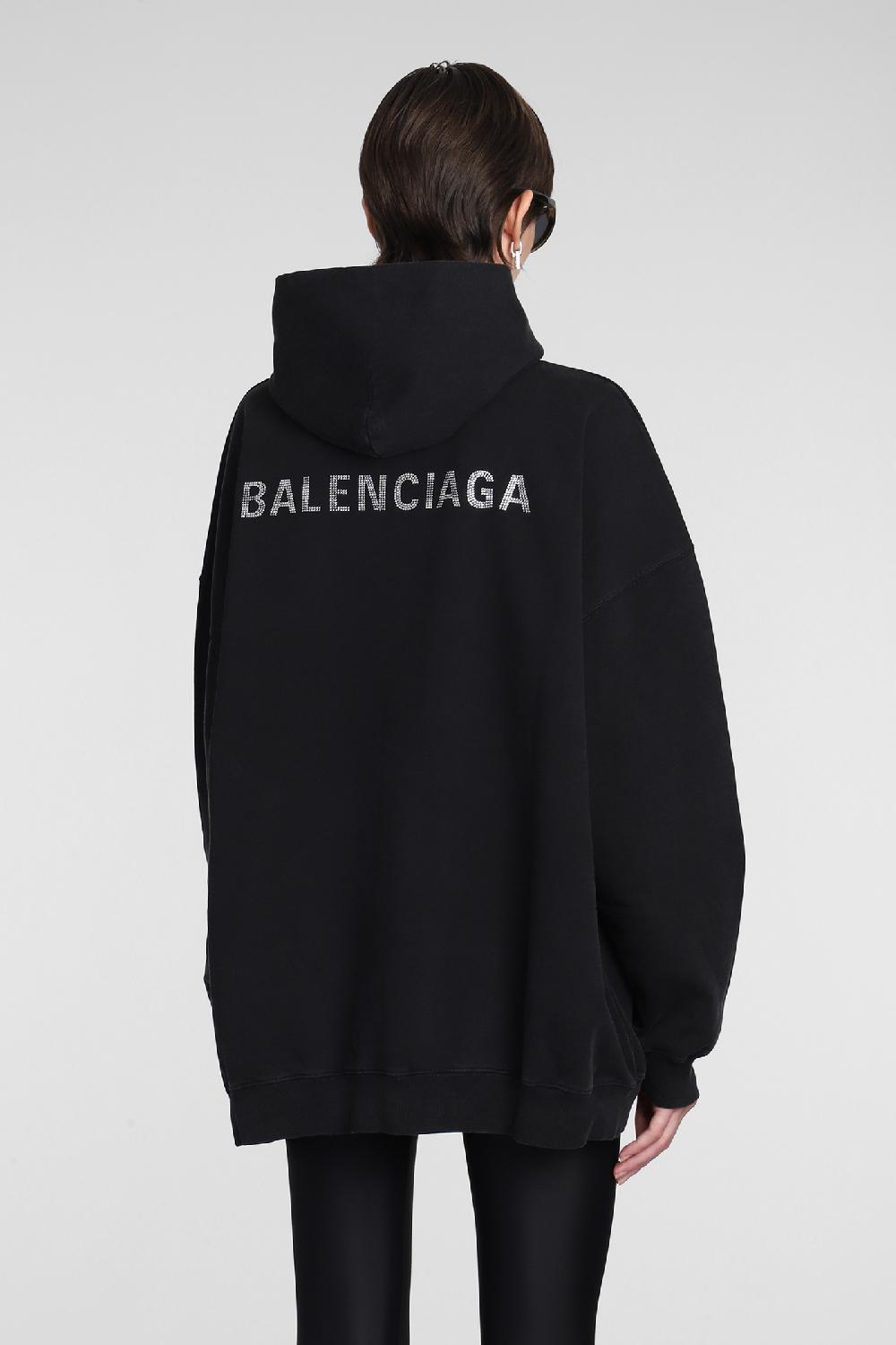 Deliberti Balenciaga Felpa In Cotone Nero Cod. 381736 - Deliberti The Luxury Shopping