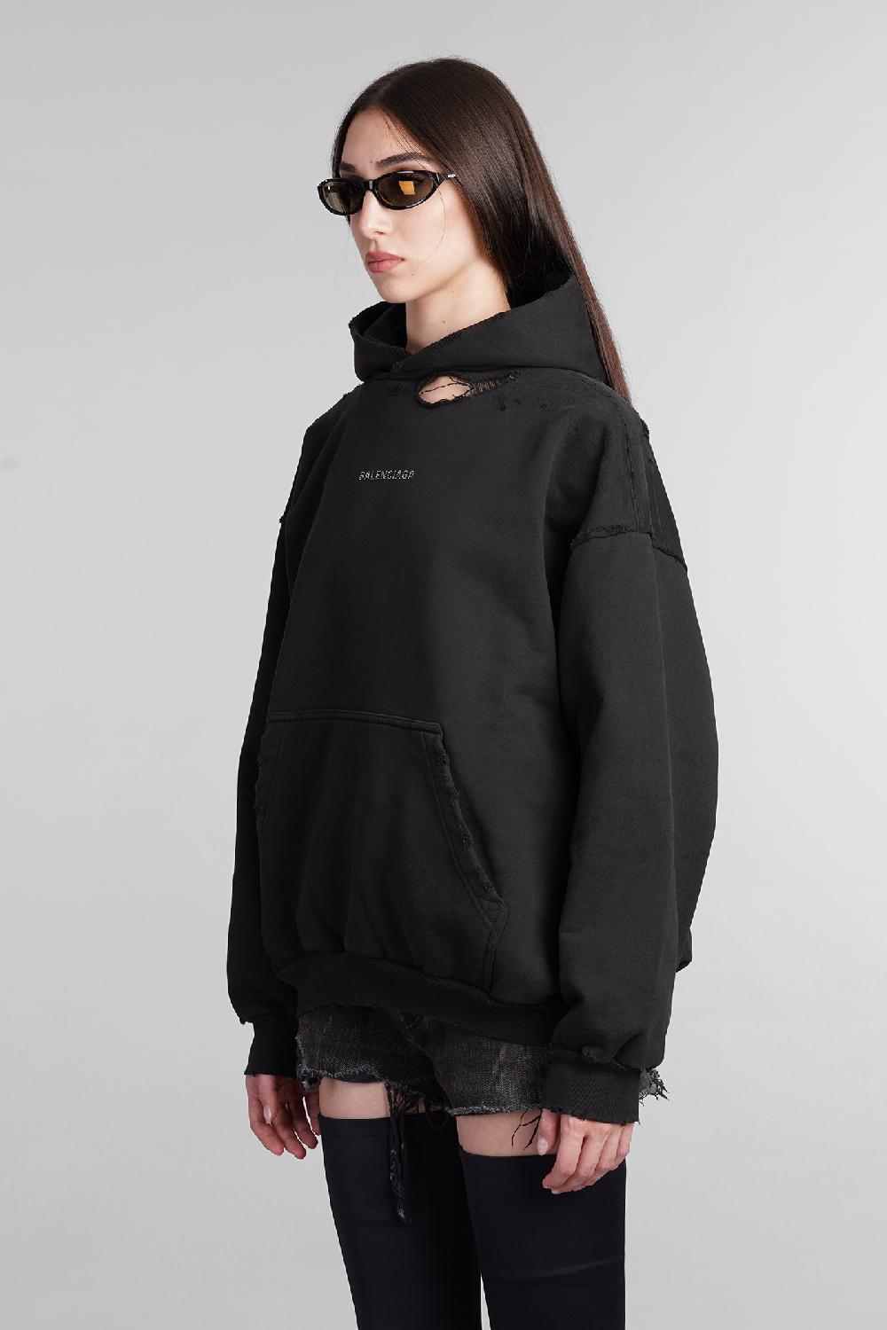 Deliberti Balenciaga Felpa In Cotone Nero Cod. 405834 - Deliberti The Luxury Shopping