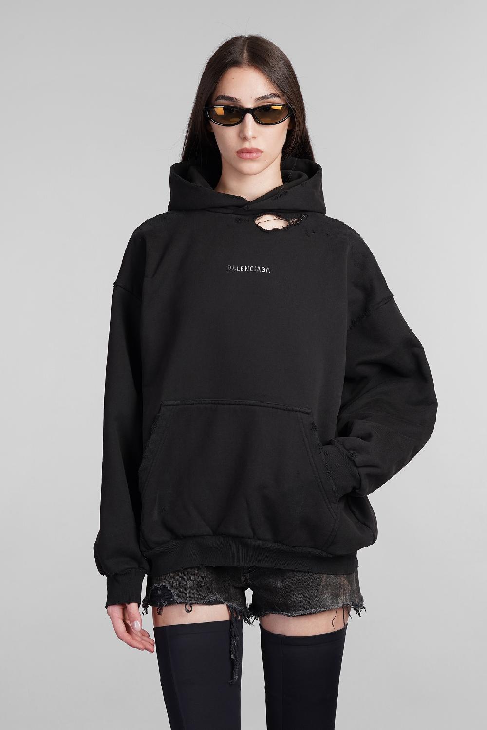 Deliberti Balenciaga Felpa In Cotone Nero Cod. 405834 - Deliberti The Luxury Shopping