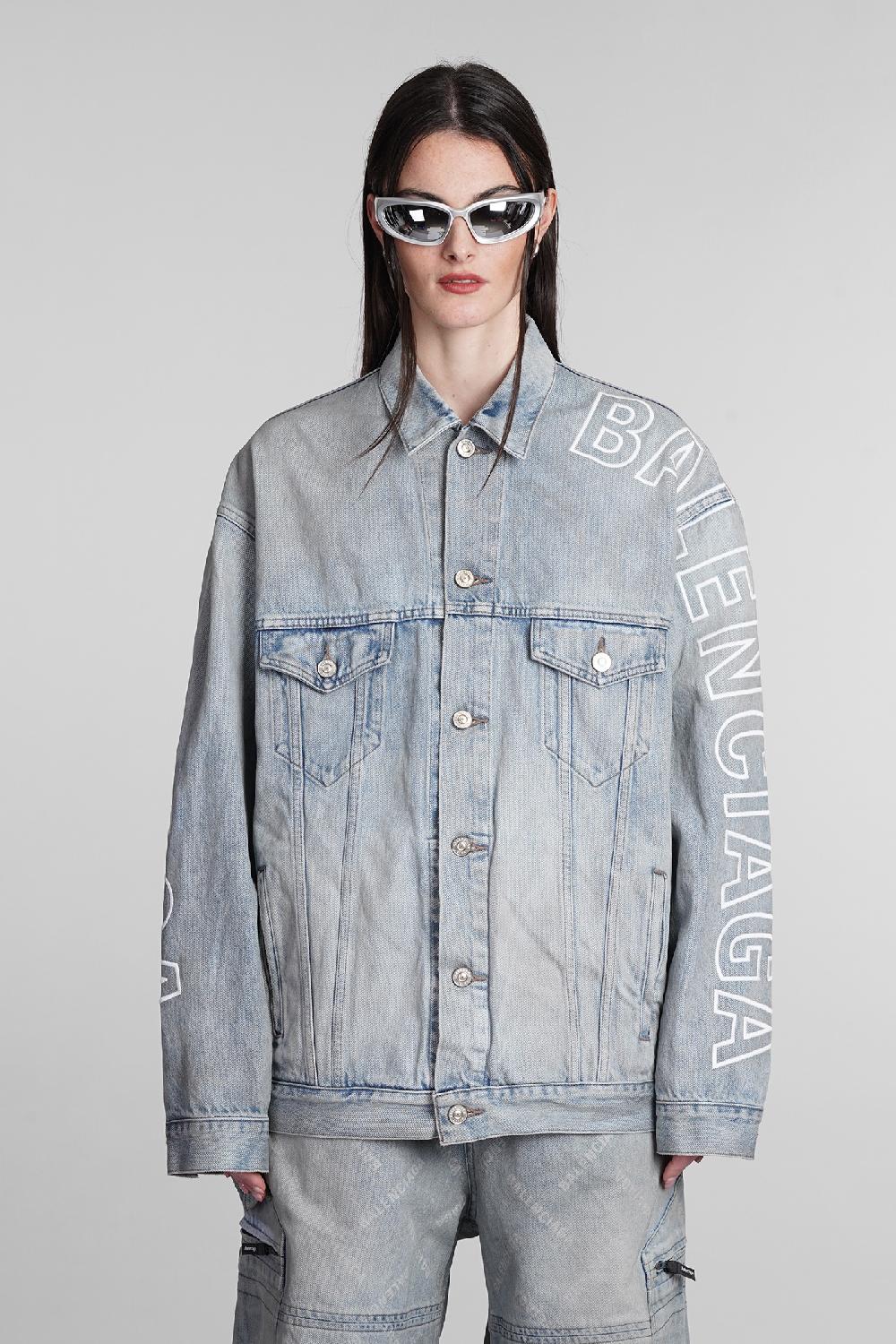 Deliberti Balenciaga Giacche denim in cotone blu cod. 395006 - Deliberti The Luxury Shopping
