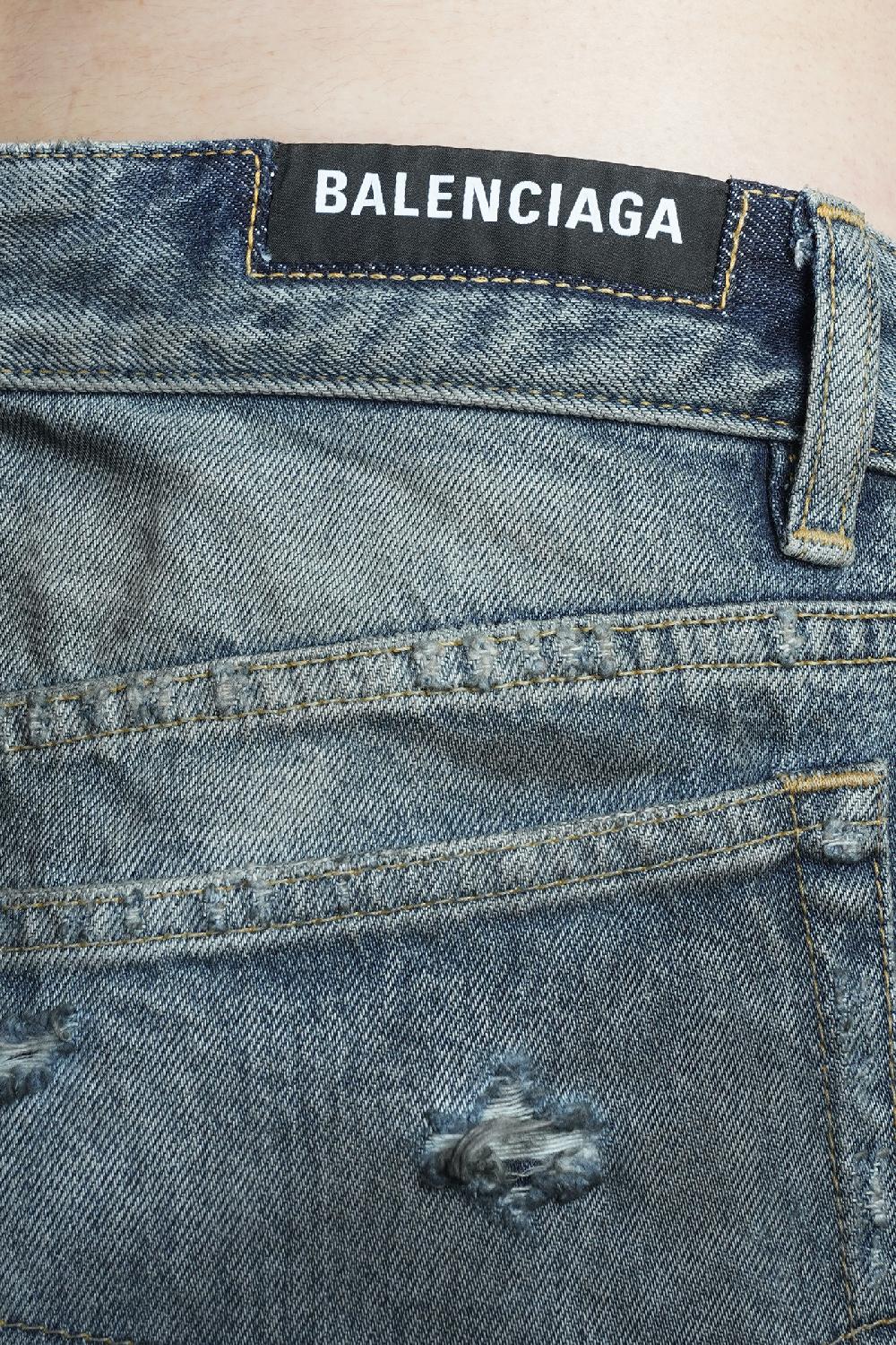 Deliberti Balenciaga Gonna In Cotone Blu Cod. 383716 - Deliberti The Luxury Shopping