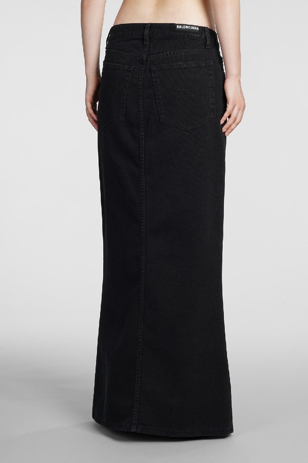 Deliberti Balenciaga Gonna In Cotone Nero Cod. 383720 - Deliberti The Luxury Shopping