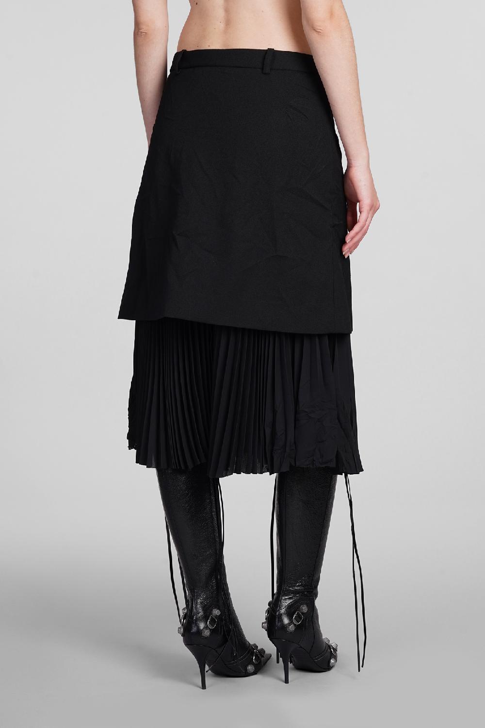 Deliberti Balenciaga Gonna In Lana Nera Cod. 401241 - Deliberti The Luxury Shopping