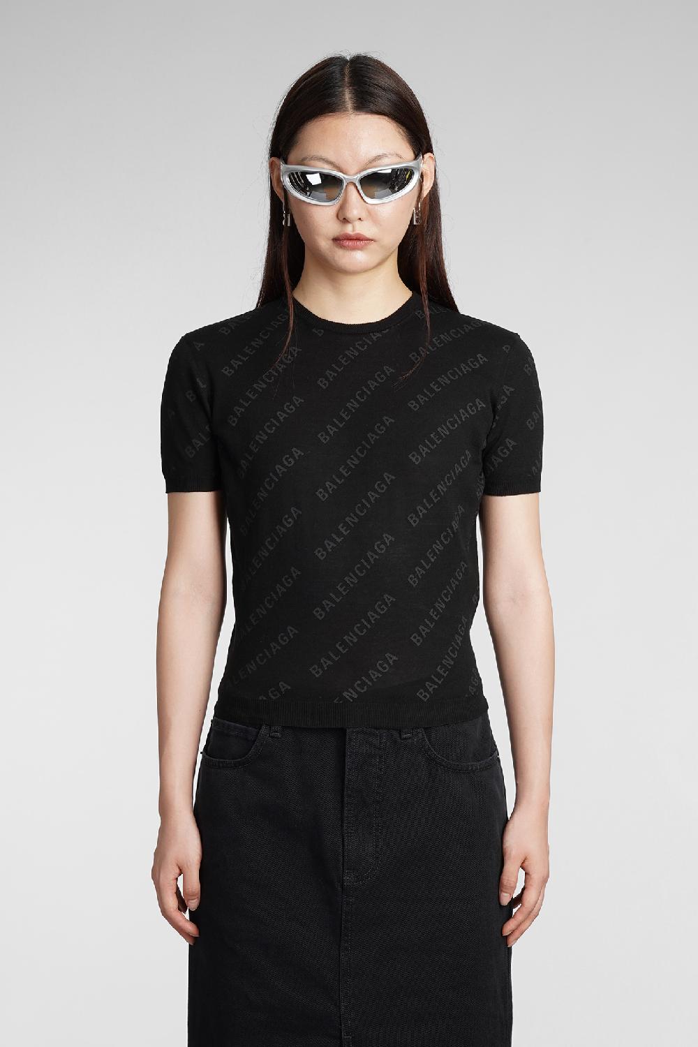 Deliberti Balenciaga Maglia in cotone nero cod. 383711 - Deliberti The Luxury Shopping