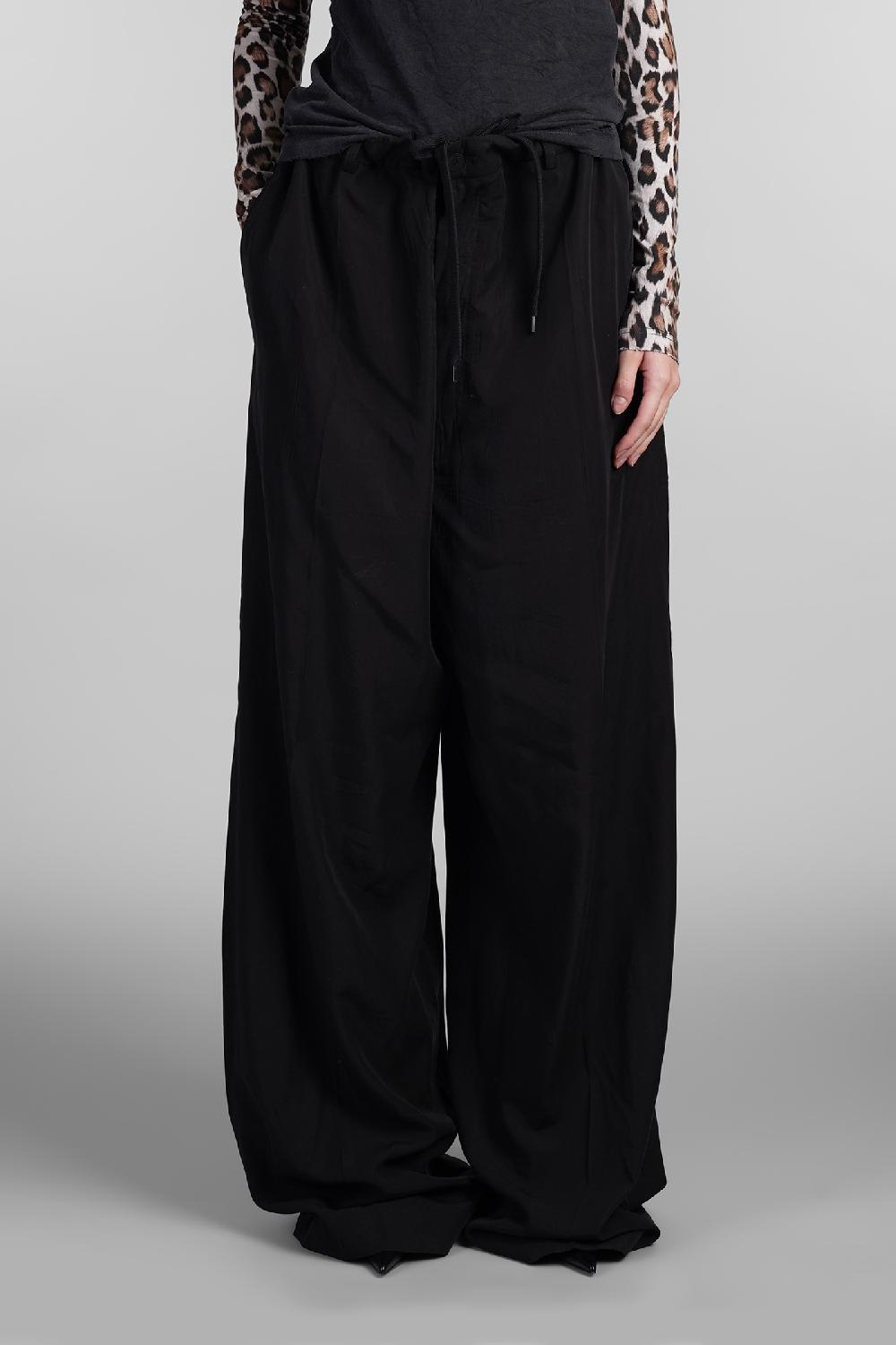Deliberti Balenciaga Pantalone in lyocell nero cod. 406066 - Deliberti The Luxury Shopping