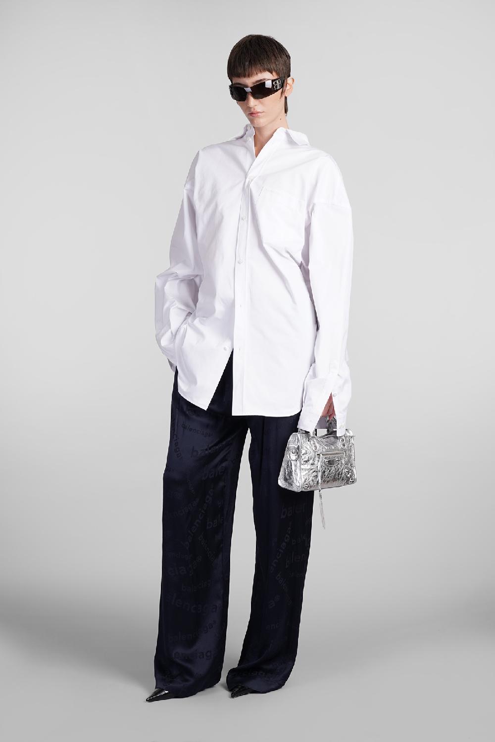 Deliberti Balenciaga Pantalone In Seta Blu Cod. 409495 - Deliberti The Luxury Shopping