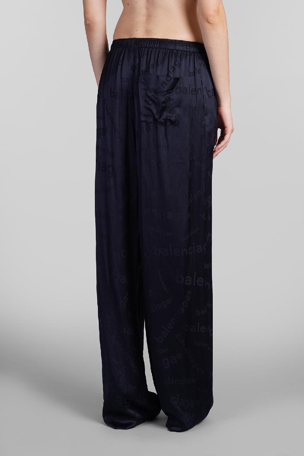 Deliberti Balenciaga Pantalone In Seta Blu Cod. 409495 - Deliberti The Luxury Shopping