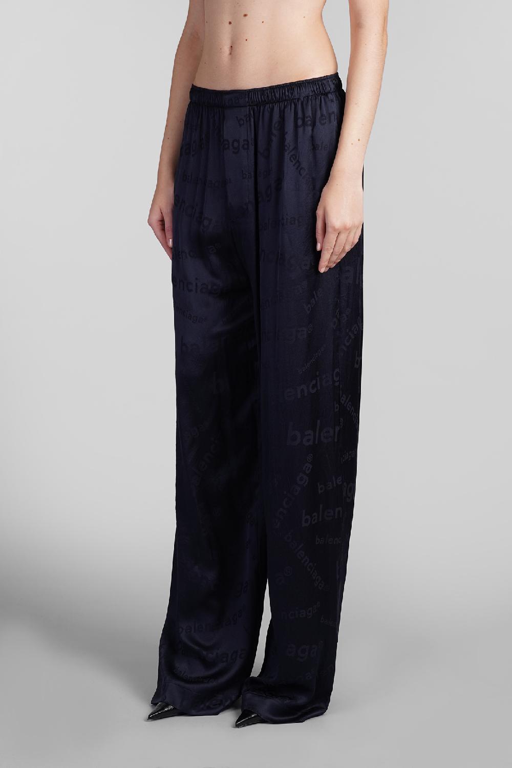 Deliberti Balenciaga Pantalone In Seta Blu Cod. 409495 - Deliberti The Luxury Shopping