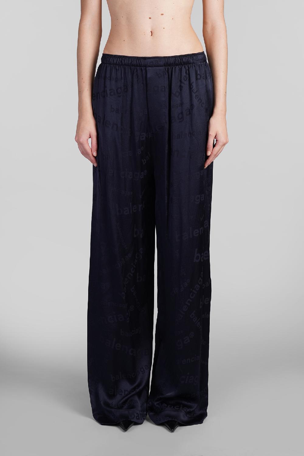 Deliberti Balenciaga Pantalone in seta blu cod. 409495 - Deliberti The Luxury Shopping