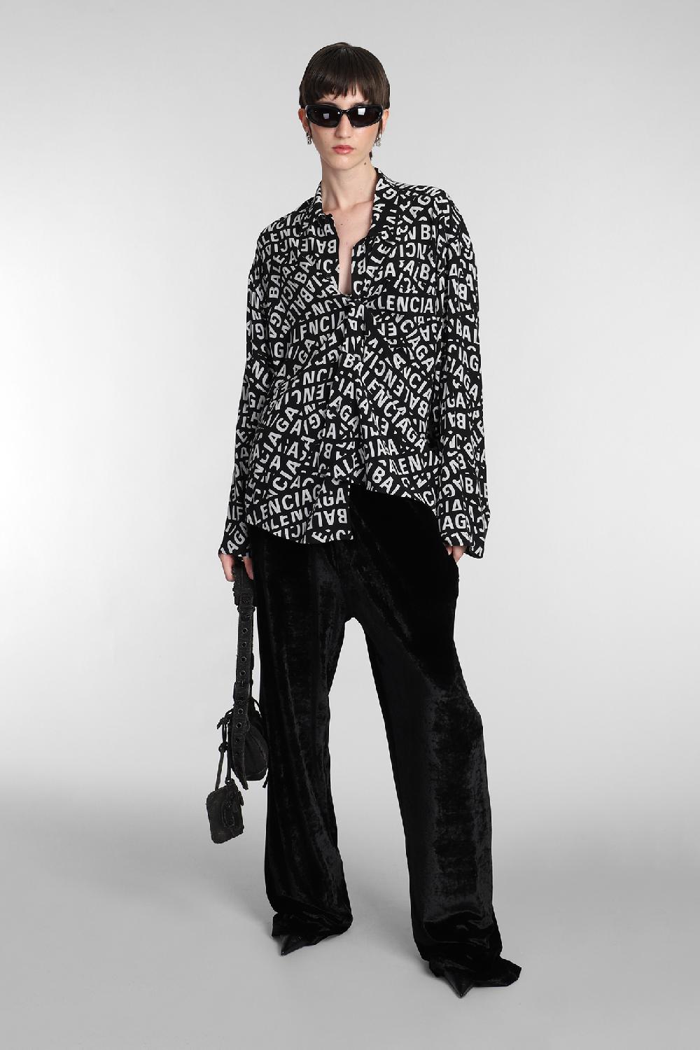 Deliberti Balenciaga Pantalone In Viscosa Nera Cod. 381732 - Deliberti The Luxury Shopping