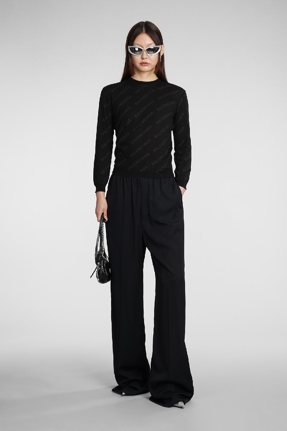Deliberti Balenciaga Pantalone In Viscosa Nera Cod. 383719 - Deliberti The Luxury Shopping