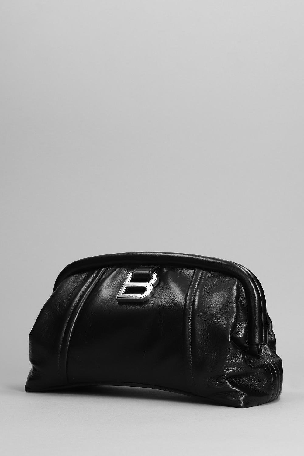 Deliberti Balenciaga Pochette Frame Clutch Xs In Pelle Nera Cod. 340334 - Deliberti The Luxury Shopping