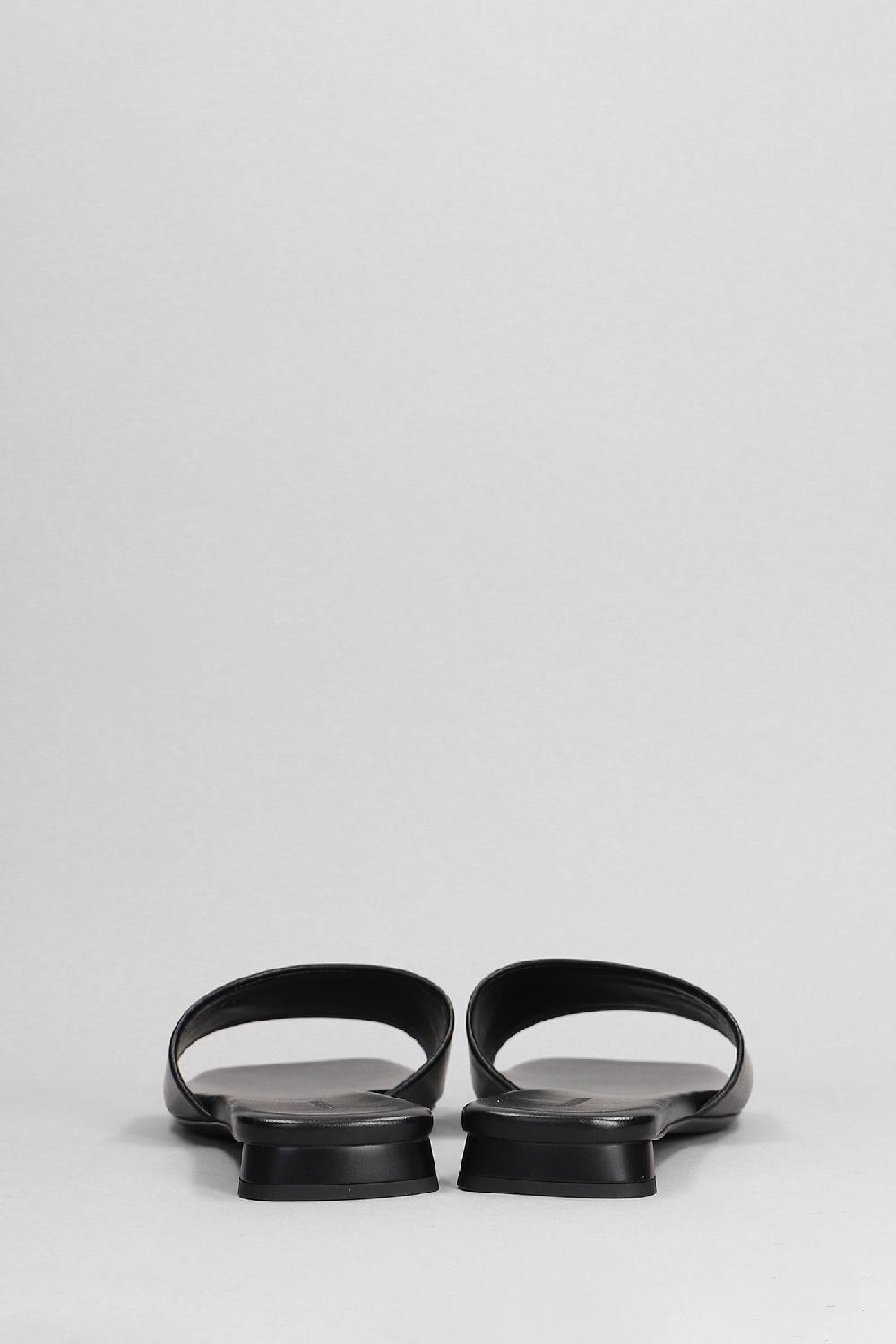 Deliberti Balenciaga Sandali Flats Dutyfree Sandal In Pelle Nera Cod. 398343 - Deliberti The Luxury Shopping