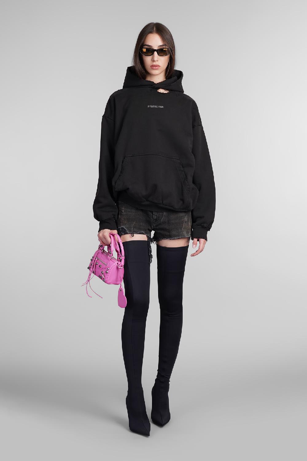 Deliberti Balenciaga Shorts In Cotone Nero Cod. 405815 - Deliberti The Luxury Shopping