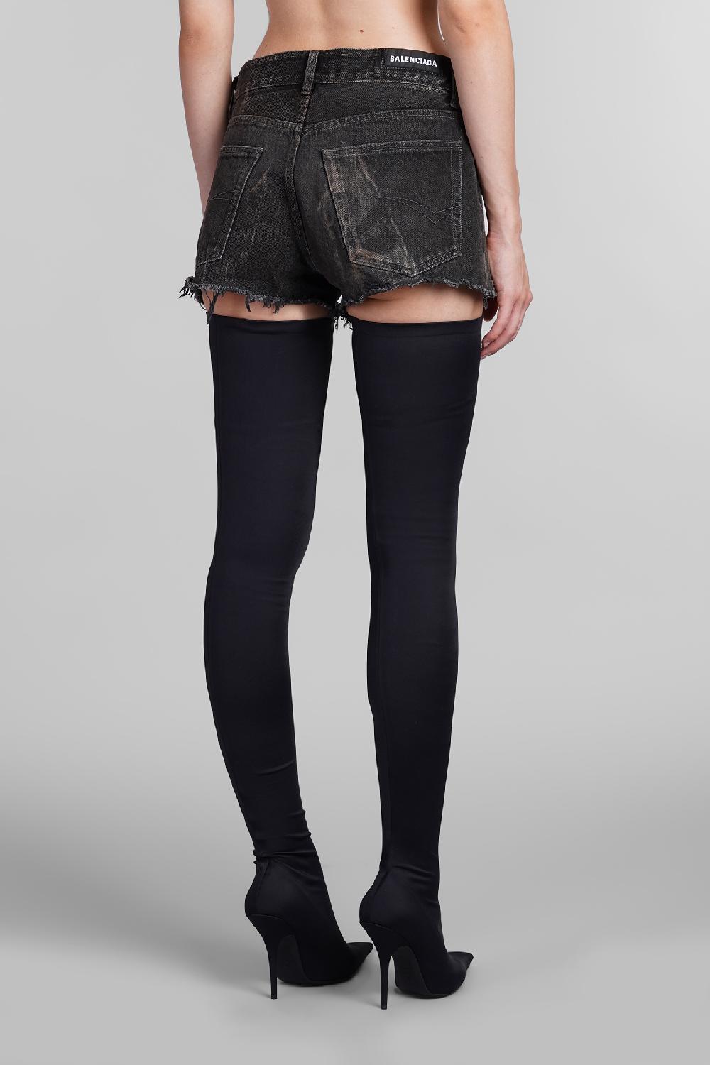 Deliberti Balenciaga Shorts In Cotone Nero Cod. 405815 - Deliberti The Luxury Shopping