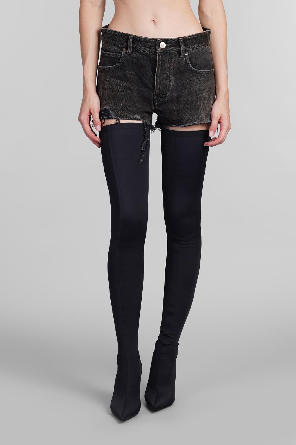 Deliberti Balenciaga Shorts in cotone nero cod. 405815 - Deliberti The Luxury Shopping