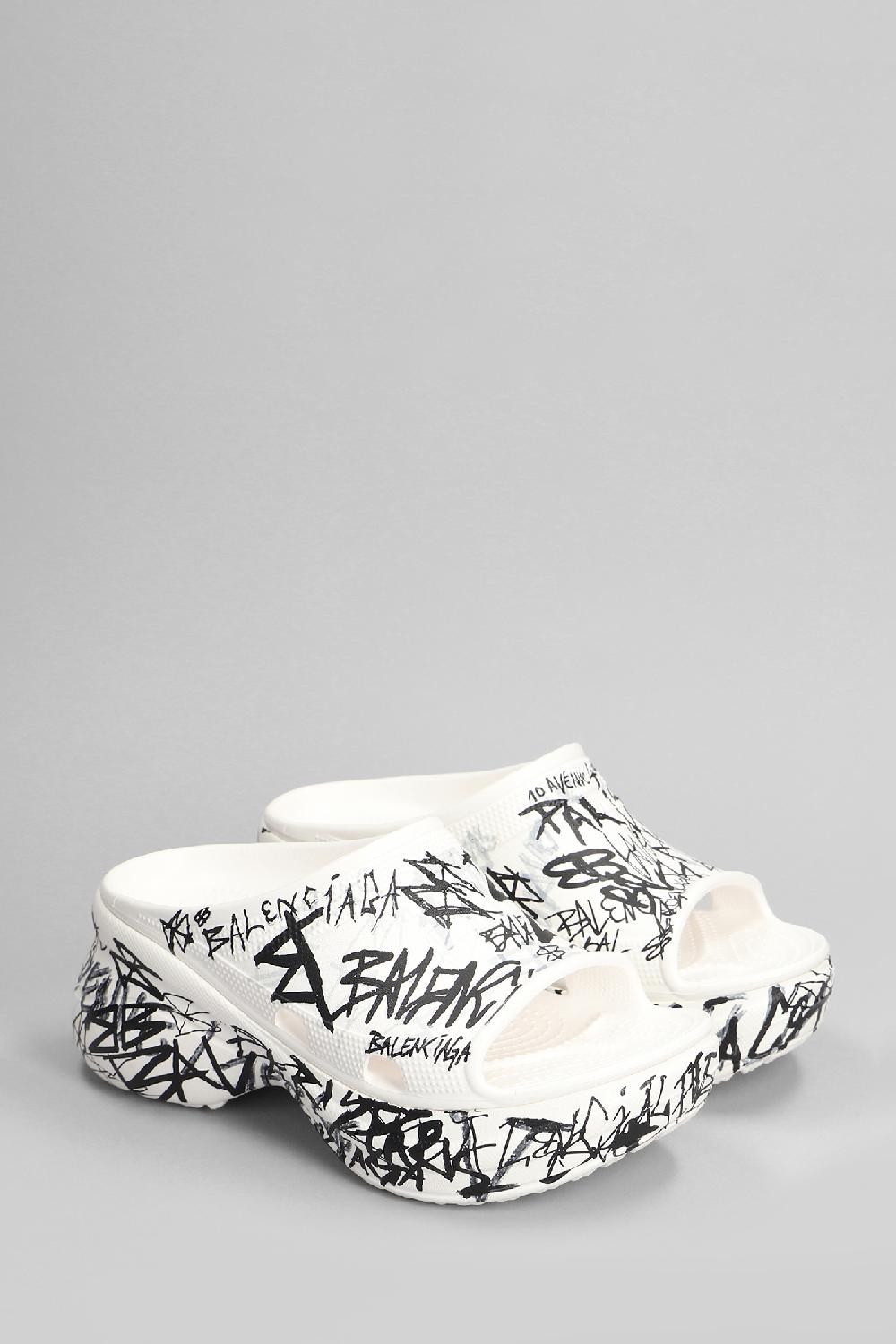 Deliberti Balenciaga Slipper-mule Pool Crocs In Gomma Bianca Cod. 401240 - Deliberti The Luxury Shopping