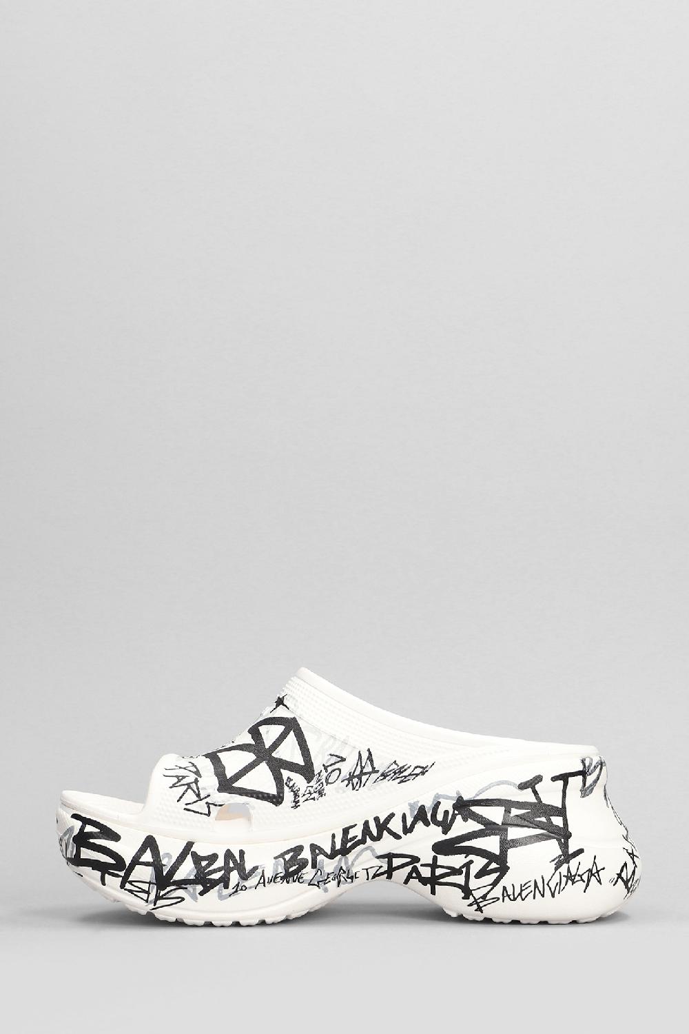 Deliberti Balenciaga Slipper-mule Pool Crocs In Gomma Bianca Cod. 401240 - Deliberti The Luxury Shopping