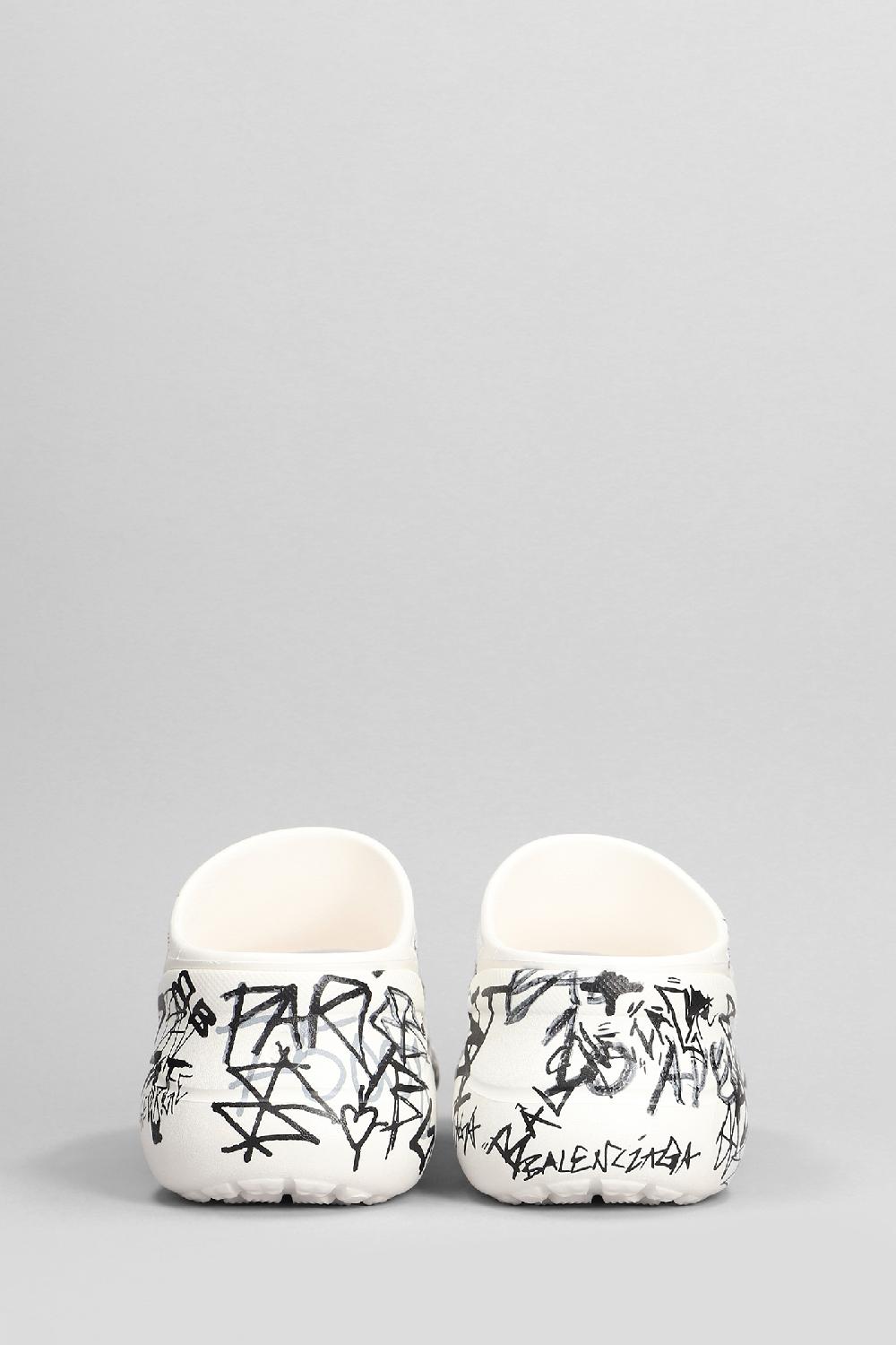 Deliberti Balenciaga Slipper-mule Pool Crocs In Gomma Bianca Cod. 401240 - Deliberti The Luxury Shopping