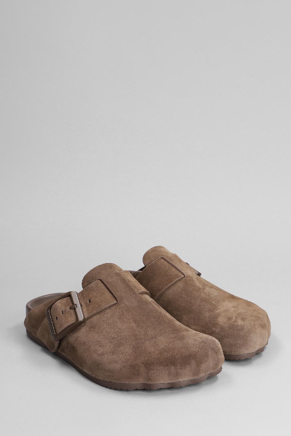 Deliberti Balenciaga Slipper-mule Sunday Mule In Camoscio Marrone Cod. 393382 - Deliberti The Luxury Shopping