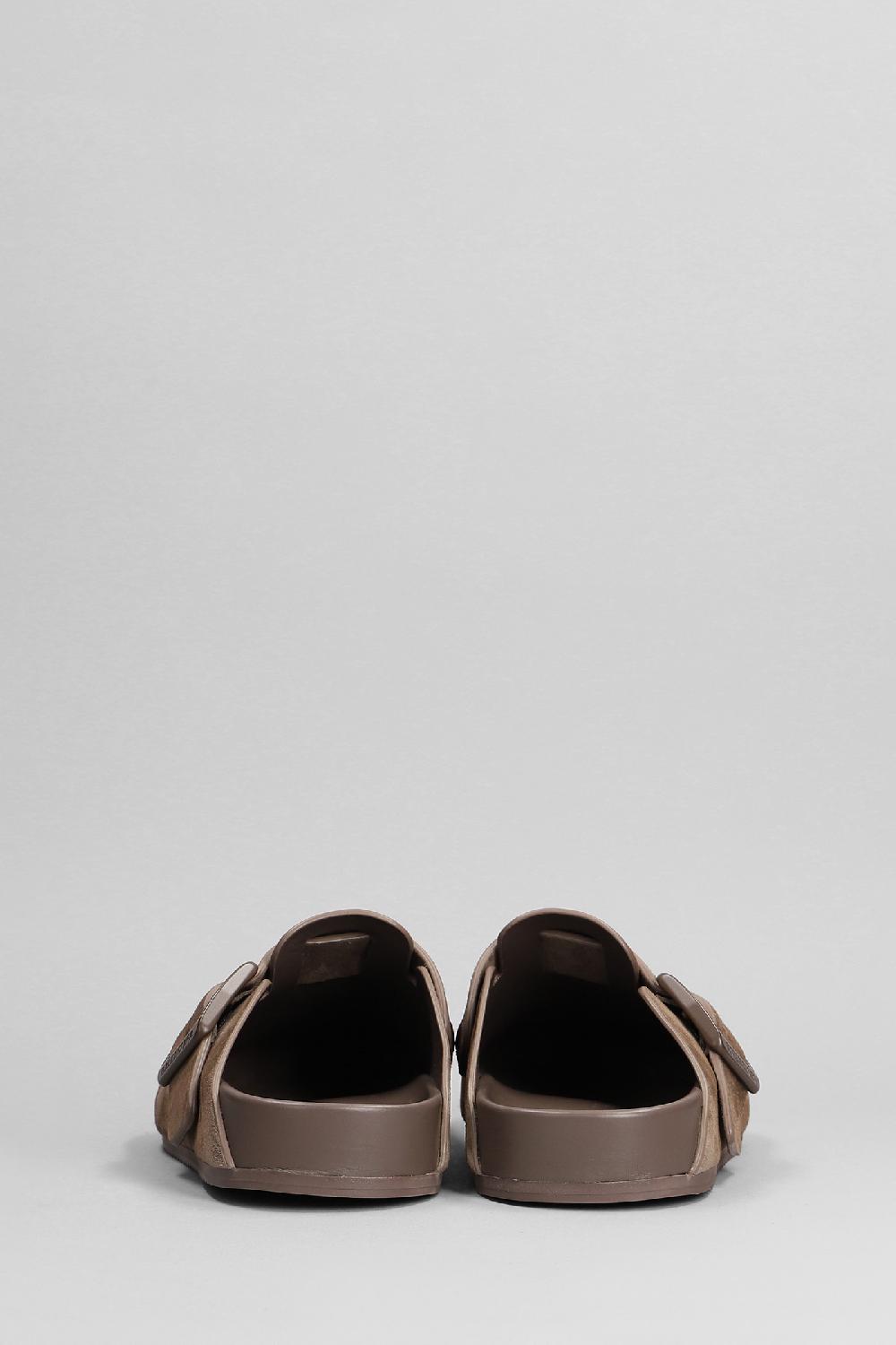 Deliberti Balenciaga Slipper-mule Sunday Mule In Camoscio Marrone Cod. 393382 - Deliberti The Luxury Shopping