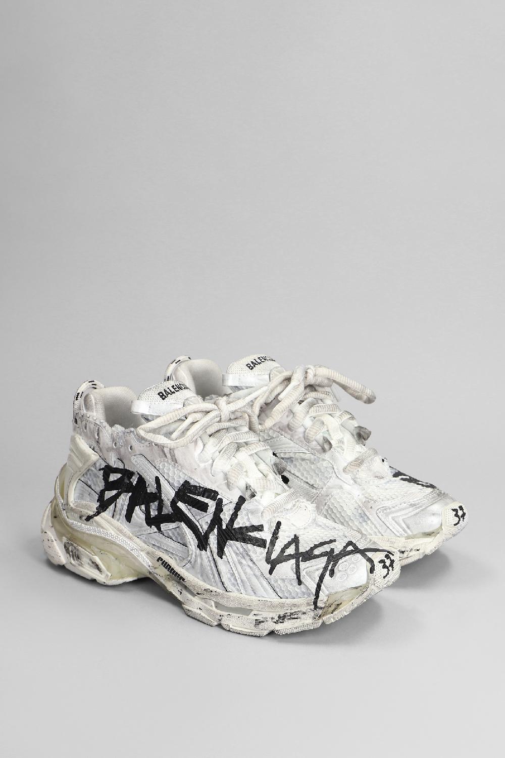 Deliberti Balenciaga Sneakers Runner In Poliuretano Bianco Cod. 398898 - Deliberti The Luxury Shopping