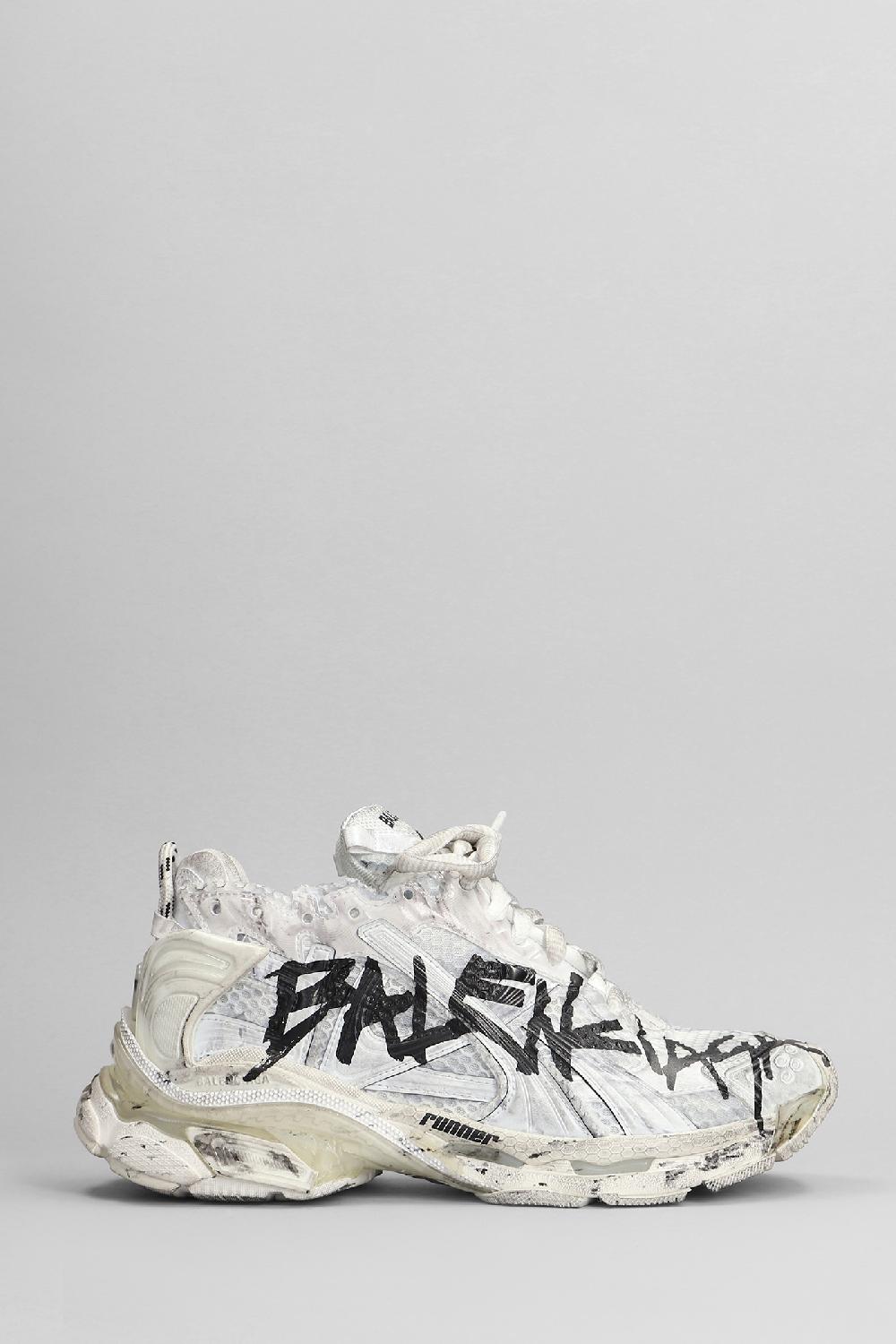 Deliberti Balenciaga Sneakers runner in poliuretano bianco cod. 398898 - Deliberti The Luxury Shopping