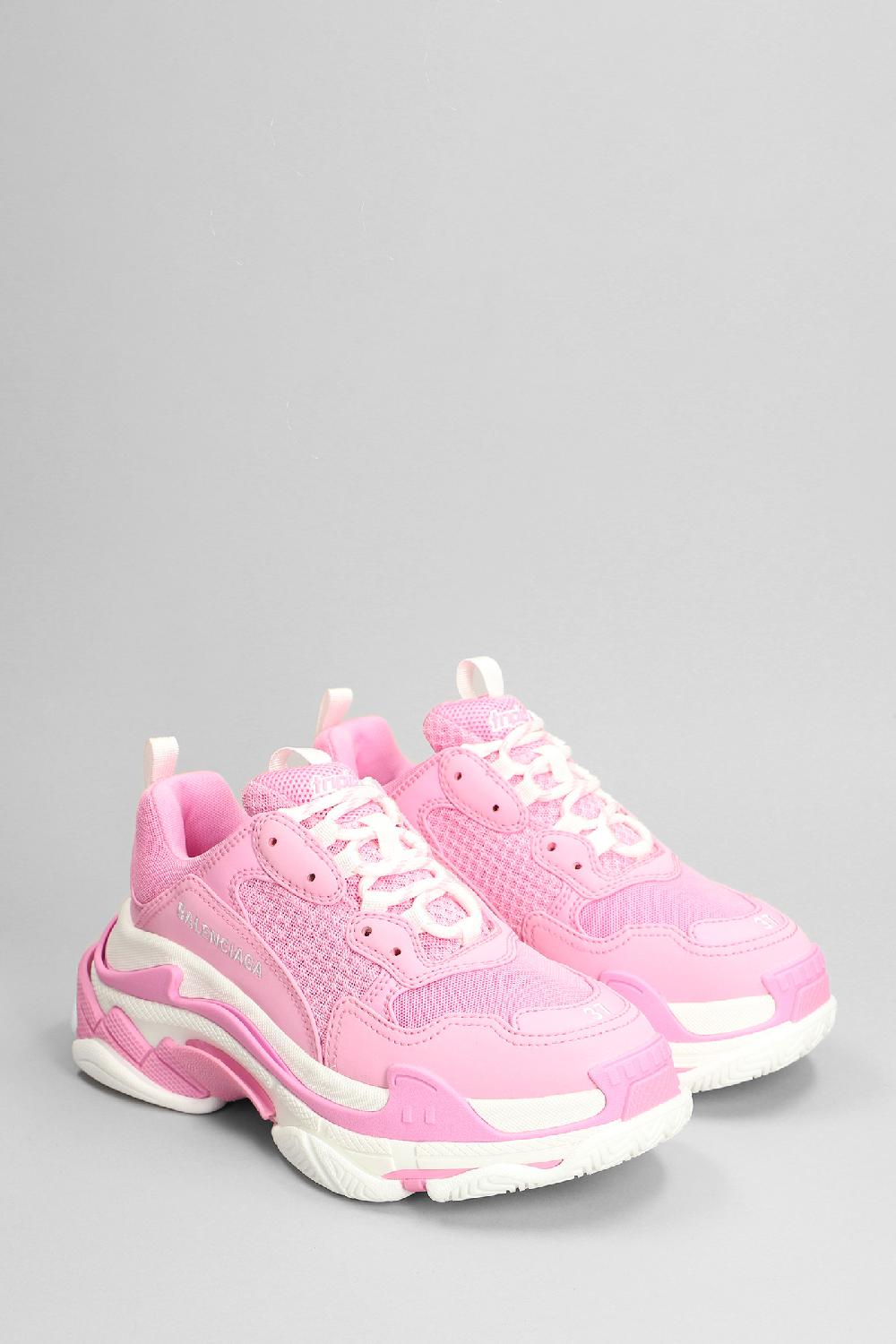 Deliberti Balenciaga Sneakers Triple S In Poliestere Rosa Cod. 378709 - Deliberti The Luxury Shopping