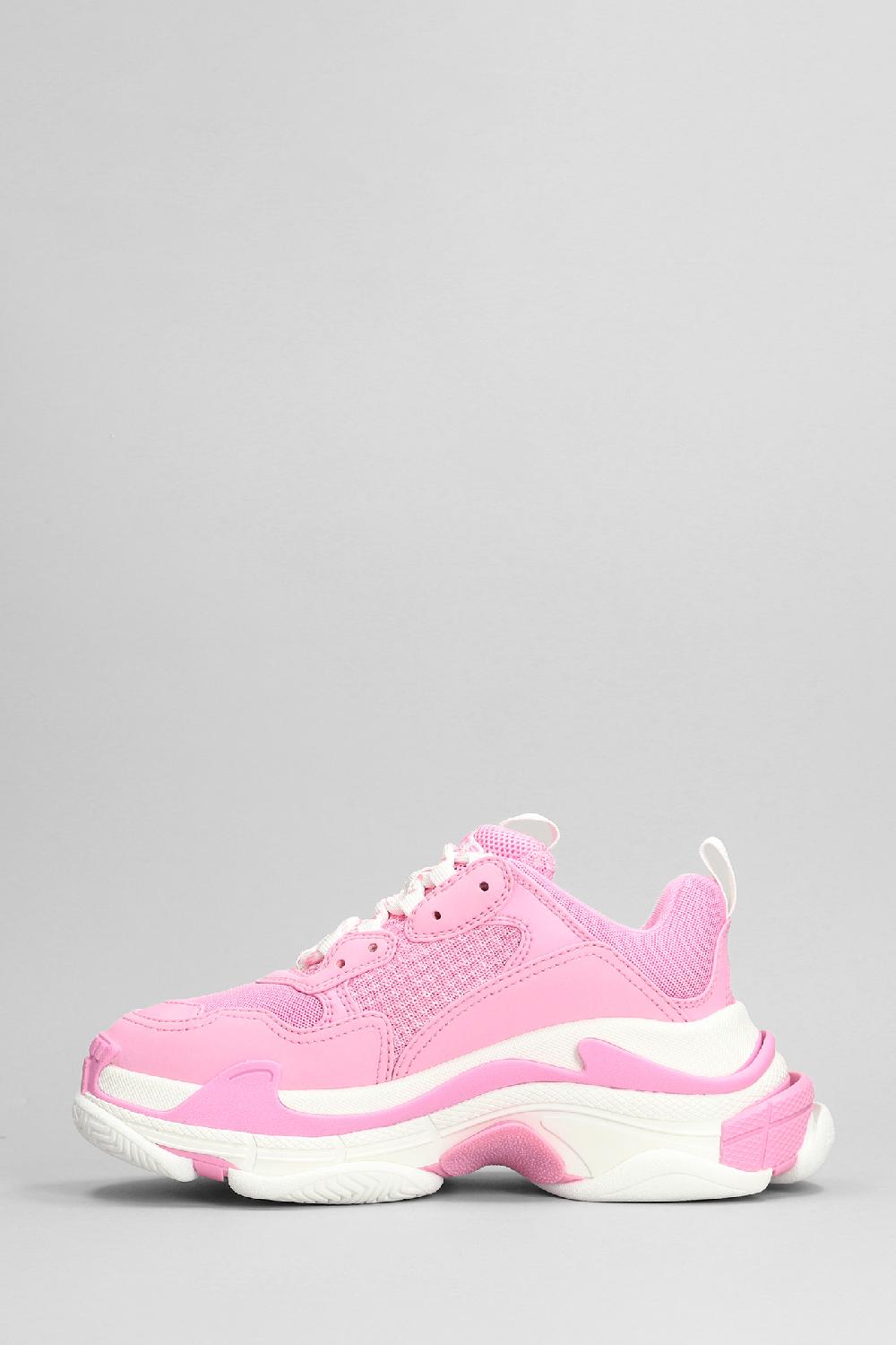Deliberti Balenciaga Sneakers Triple S In Poliestere Rosa Cod. 378709 - Deliberti The Luxury Shopping