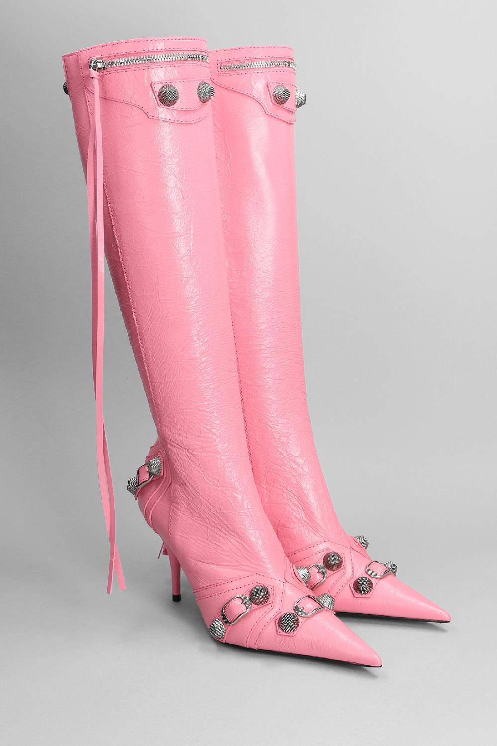 Deliberti Balenciaga Stivali Tacco Alto In Pelle Rosa Cod. 371630 - Deliberti The Luxury Shopping