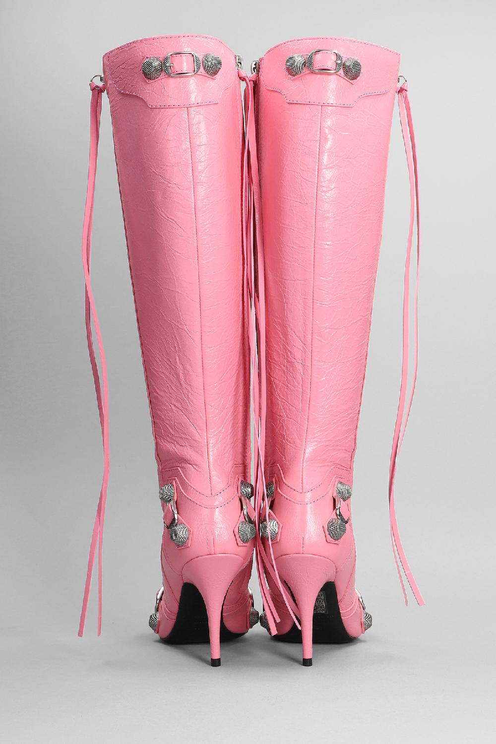 Deliberti Balenciaga Stivali Tacco Alto In Pelle Rosa Cod. 371630 - Deliberti The Luxury Shopping