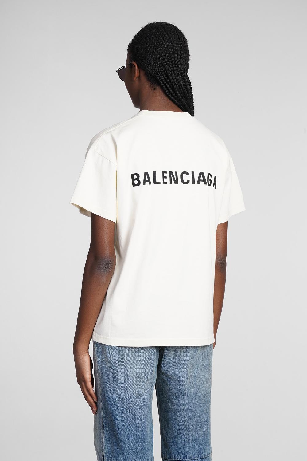 Deliberti Balenciaga T-shirt In Cotone Beige Cod. 362934 - Deliberti The Luxury Shopping