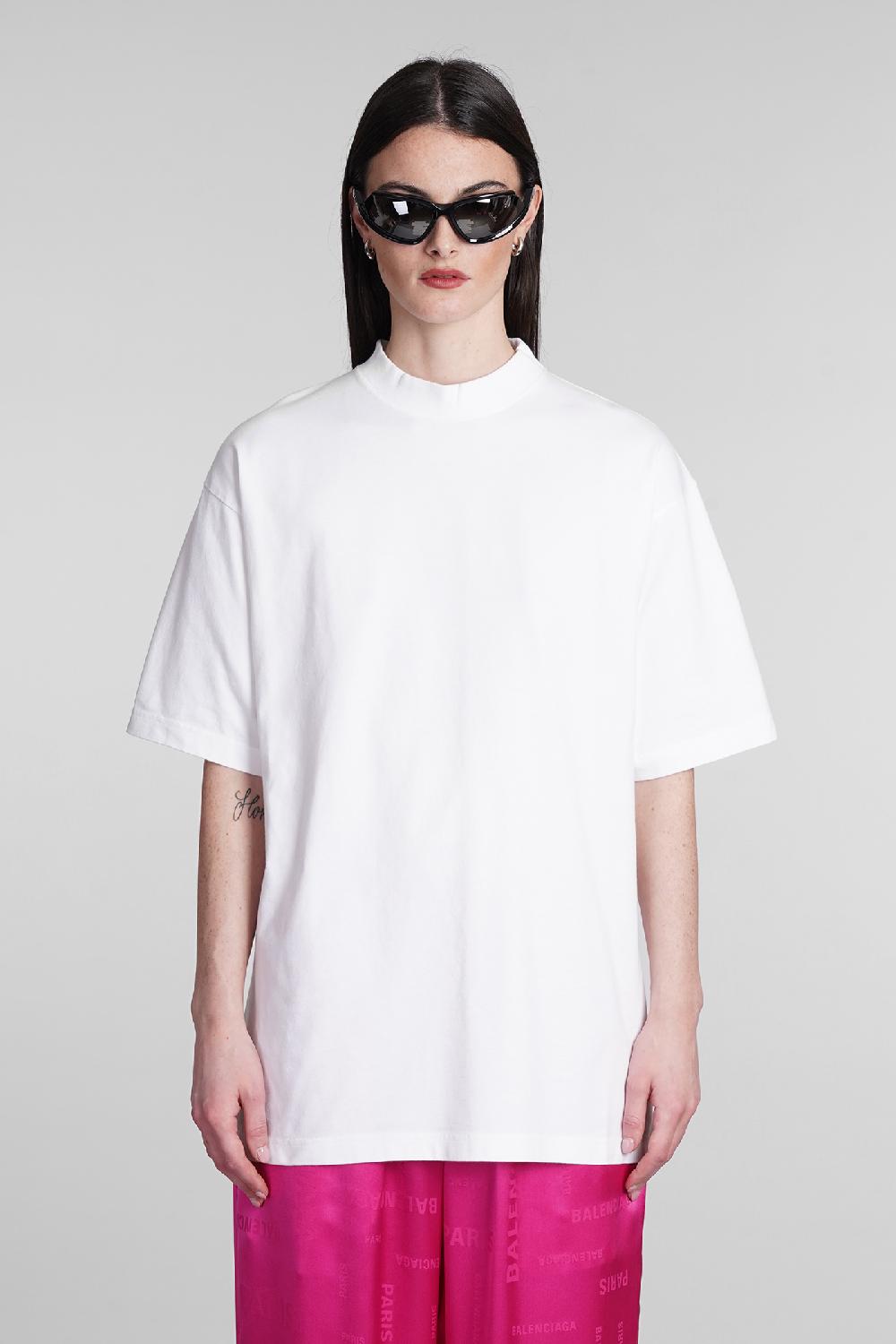 Deliberti Balenciaga T-shirt in cotone bianco cod. 394992 - Deliberti The Luxury Shopping