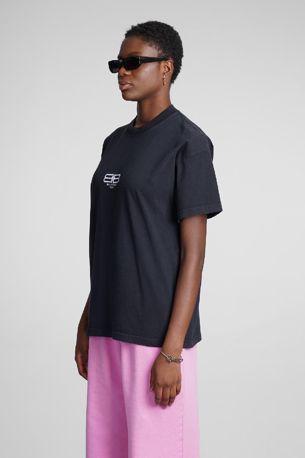 Deliberti Balenciaga T-shirt In Cotone Nero Cod. 354305 - Deliberti The Luxury Shopping