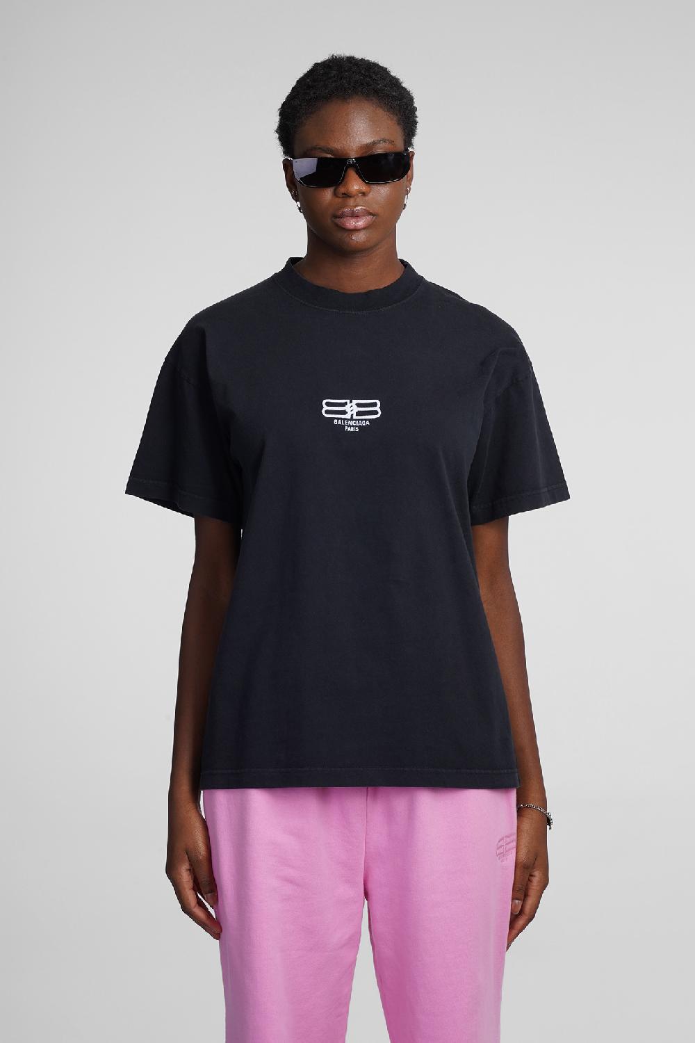 Deliberti Balenciaga T-shirt in cotone nero cod. 354305 - Deliberti The Luxury Shopping