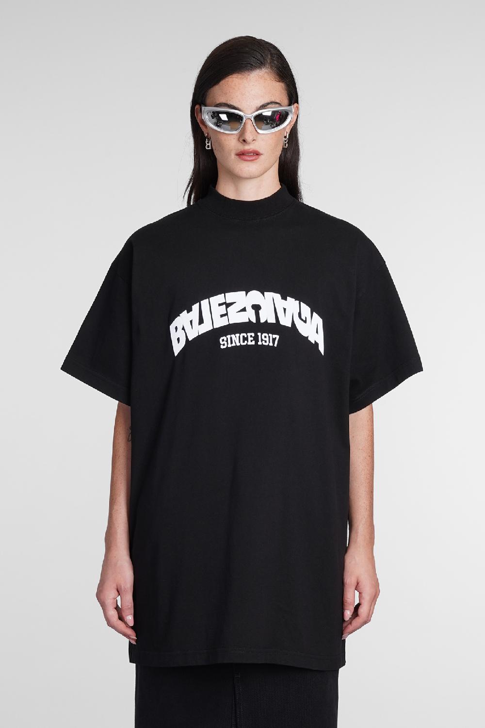 Deliberti Balenciaga T-shirt in cotone nero cod. 386203 - Deliberti The Luxury Shopping