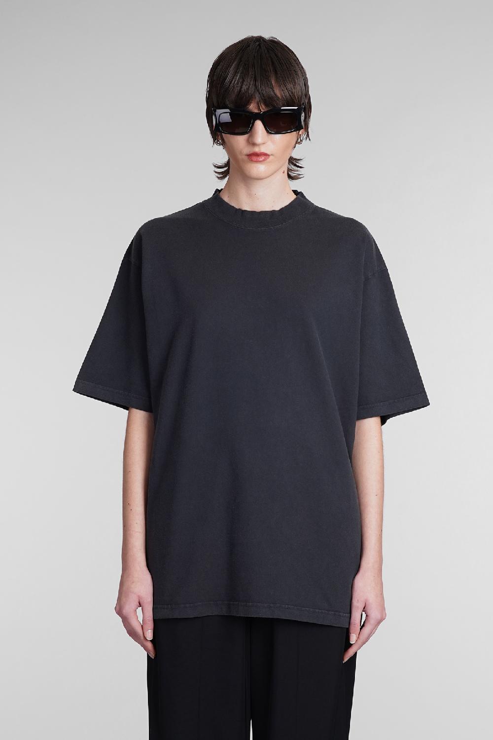 Deliberti Balenciaga T-shirt in cotone nero cod. 393402 - Deliberti The Luxury Shopping