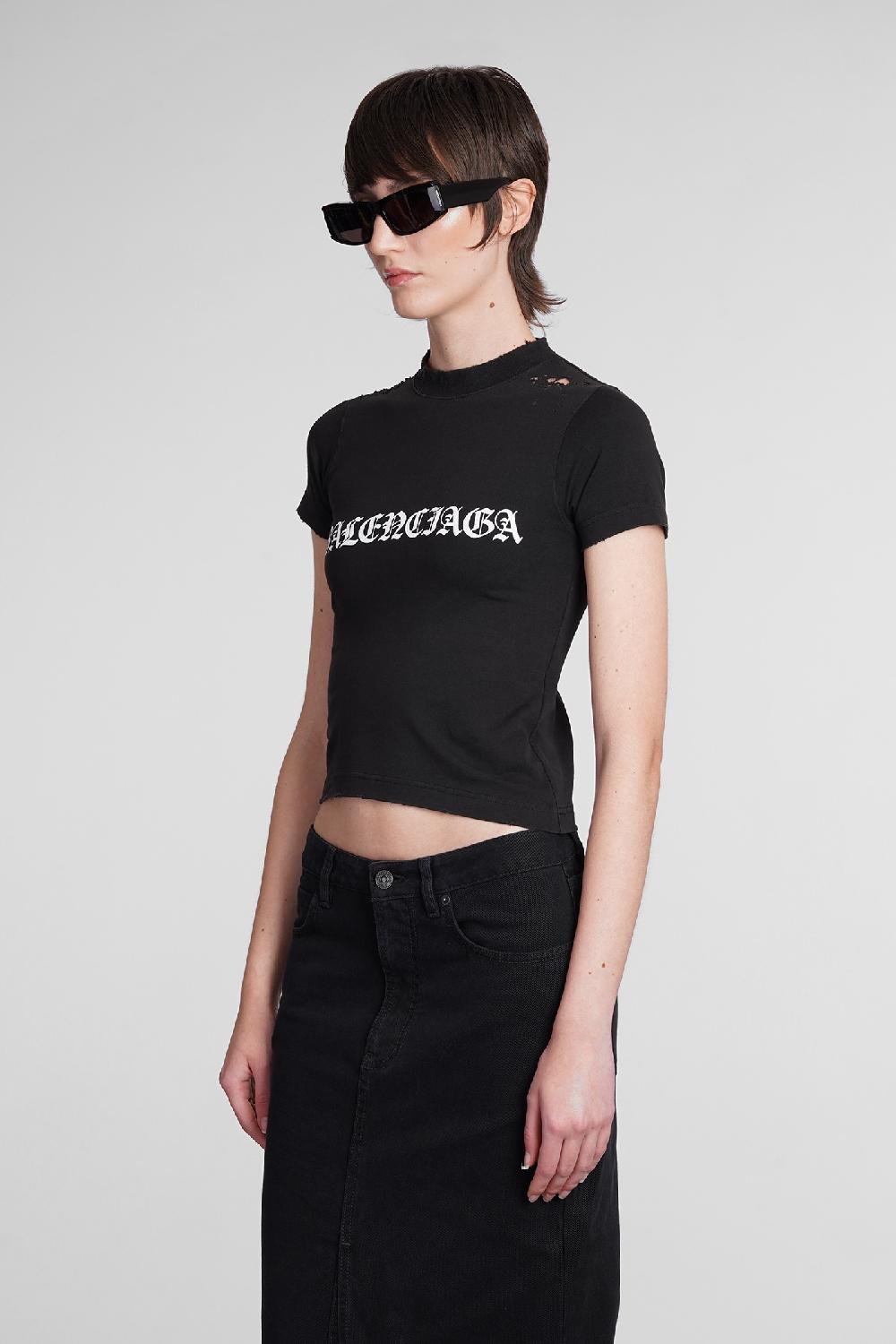 Deliberti Balenciaga T-shirt In Cotone Nero Cod. 398909 - Deliberti The Luxury Shopping