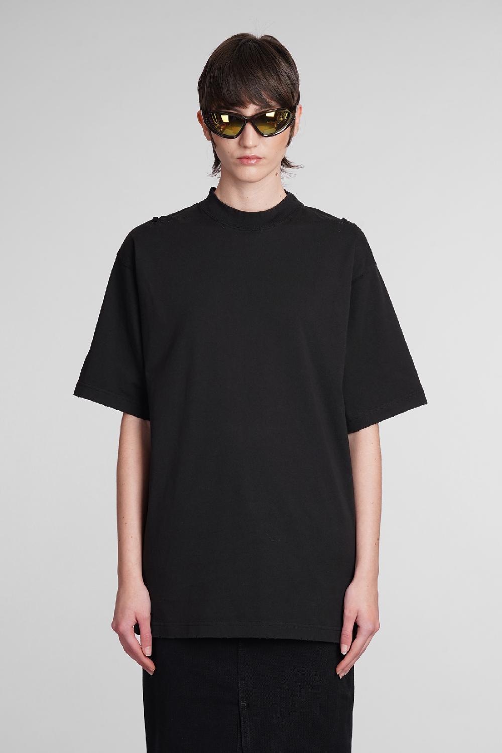 Deliberti Balenciaga T-shirt in cotone nero cod. 398910 - Deliberti The Luxury Shopping