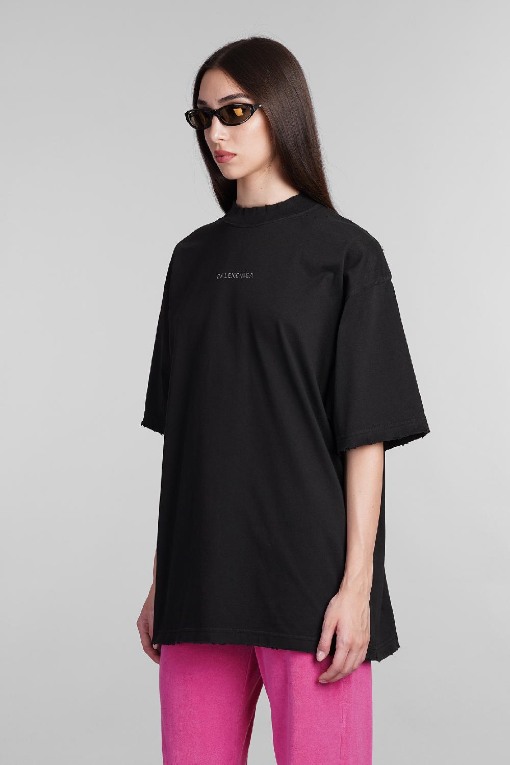 Deliberti Balenciaga T-shirt In Cotone Nero Cod. 405833 - Deliberti The Luxury Shopping