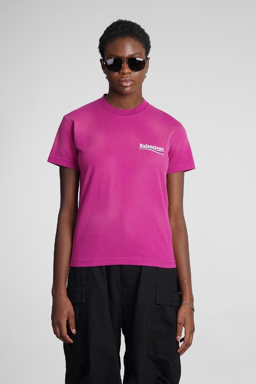 Deliberti Balenciaga T-shirt in cotone rosa cod. 354293 - Deliberti The Luxury Shopping