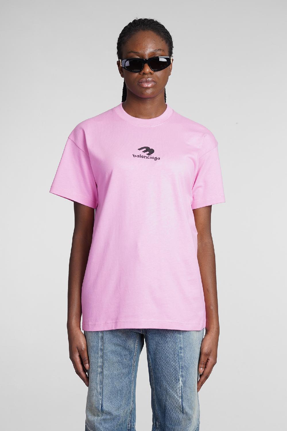 Deliberti Balenciaga T-shirt in cotone rosa cod. 362935 - Deliberti The Luxury Shopping